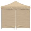 vidaXL Tienda de fiesta plegable Pop-Up con 4 paredes laterales beige