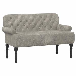 vidaXL Sof&aacute; amoroso con botones acolchados Gris Claro 120 x 65 x 78 cm