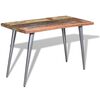 vidaXL Mesa de comedor de madera maciza reciclada 120x60x76 cm