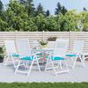 vidaXL Cojines para silla de jard&iacute;n 6 uds tela turquesa 40x40x3 cm