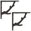 vidaXL Soportes para estanter&iacute;as de pared 2 uds. Marr&oacute;n antiguo