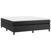 vidaXL Estructura de cama con somier cuero sint&eacute;tico negro 180x200 cm