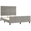 vidaXL Estructura de cama sin colch&oacute;n terciopelo gris claro 140x200 cm