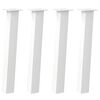 vidaXL Patas para consola (4 unidades), color blanco, 72 cm, acero