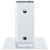 vidaXL Bases para postes cuadradas 12 uds. Plata 71x71 mm