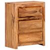 vidaXL Cajonera de madera maciza 60x33x75 cm