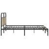 vidaXL Estructura de cama sin colch&oacute;n metal roble ahumado 183x213 cm