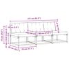 vidaXL 3 Pieza Sof&aacute; intermedio de exterior Madera de Acacia S&oacute;lida