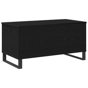 vidaXL Mesa de Caf&eacute; Roble Negro 90 x 44,5 x 45 cm Madera de ingenier&iacute;a