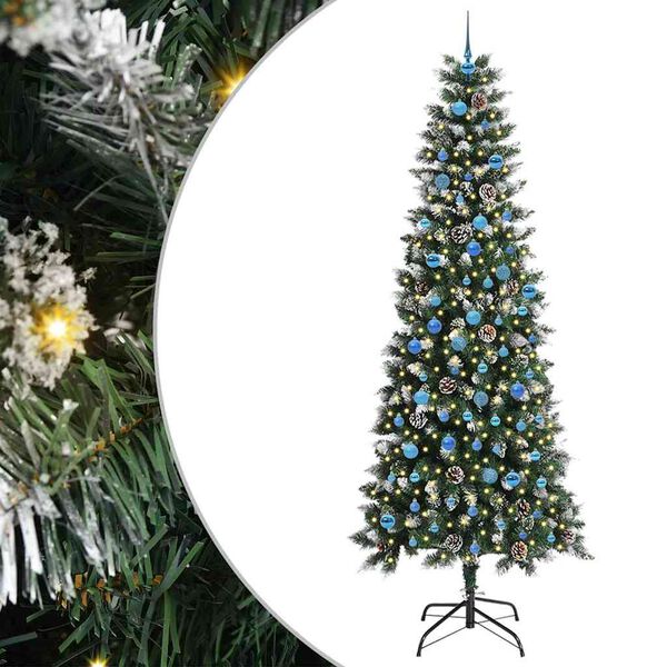 vidaXL &Aacute;rbol de Navidad artificial Verde 240 cm PVC, Pl&aacute;stico y Acero