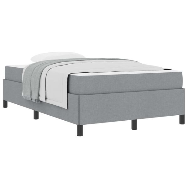 vidaXL Cama tipo Box Spring Gris Claro 120 x 200 cm tela