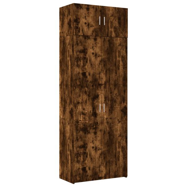 vidaXL Armario de madera de ingenier&iacute;a roble ahumado 80x42,5x225 cm