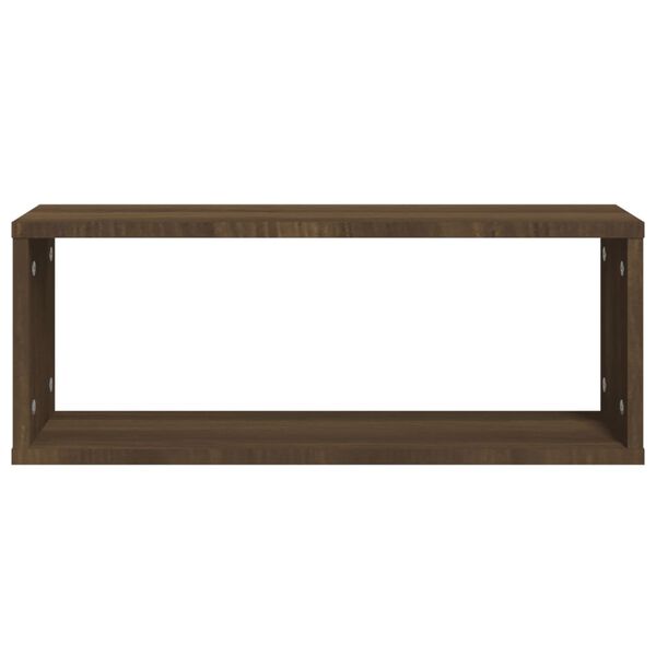 vidaXL Estantes c&uacute;bicos de pared 6 uds madera roble marr&oacute;n 60x15x23 cm