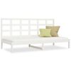 vidaXL Sof&aacute; cama sin colch&oacute;n madera maciza de pino blanco 90x200 cm