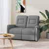 vidaXL Sillón reclinable de masaje de 2 plazas cuero sintético gris