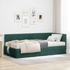 vidaXL Estructura de Cama Esquina con Colch&oacute;n 2 pcs Verde Terciopelo