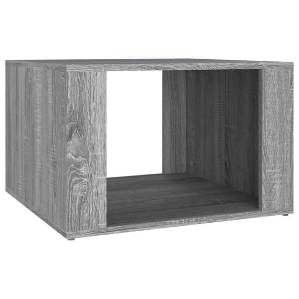 vidaXL Mesita de noche madera contrachapada gris Sonoma 57x55x36 cm
