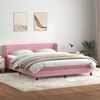 vidaXL Cama box spring con colchones terciopelo rosa 180x210 cm