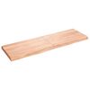 vidaXL Encimera ba&ntilde;o madera maciza tratada marr&oacute;n claro 160x50x(2-6)cm