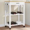 vidaXL Carrito de cocina MONZA madera maciza de pino 60x40x88,5 cm