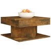 vidaXL Mesa de centro madera contrachapada roble ahumado 57x57x30 cm