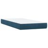 vidaXL Cama box spring con colch&oacute;n y LED terciopelo azul oscuro 80x210 cm