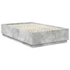 vidaXL Estructura de cama con cabecera Gris Concreto 135 x 190 cm