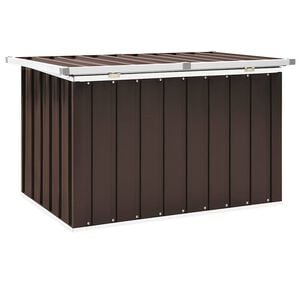 vidaXL Caja de almacenaje para jard&iacute;n marr&oacute;n 109x67x65 cm