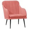 vidaXL Sill&oacute;n de terciopelo rosa 63x76x80 cm