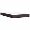 vidaXL Cama box spring con colch&oacute;n tela marr&oacute;n oscuro 120x190 cm