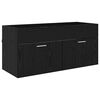 vidaXL Mueble de Cuarto de Ba&ntilde;o Roble Negro 100 x 38,5 x 46 cm