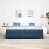 vidaXL Cama tipo Box Spring con colch&oacute;n Azul 200 x 200 cm tela