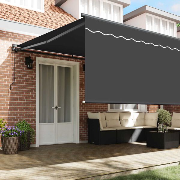vidaXL Toldo Retr&aacute;ctil Antracita 500 x 300 cm Poli&eacute;ster y Aluminio