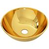 vidaXL Lavabo 28x10 cm cer&aacute;mica dorado