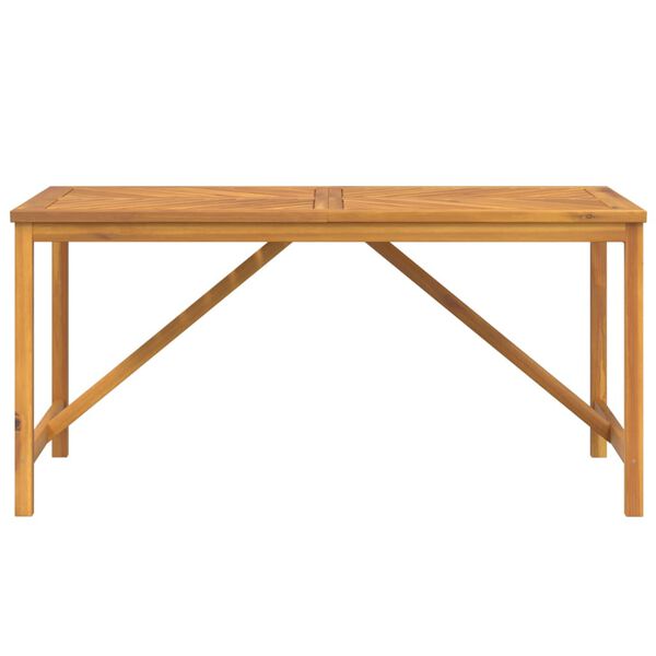 vidaXL Mesa de comedor de jardín madera maciza de acacia 150x90x74 cm