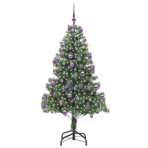 vidaXL &Aacute;rbol de Navidad con 300 LED con soporte Verde 210 cm PVC