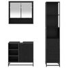 vidaXL Juego de muebles de ba&ntilde;o 3 pcs Roble Negro Madera de ingenier&iacute;a