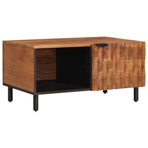 vidaXL Mesa de Caf&eacute; Marr&oacute;n 80 x 50 x 40 cm Madera de mango maciza