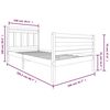 vidaXL Estructura de cama madera maciza blanca 100x200 cm