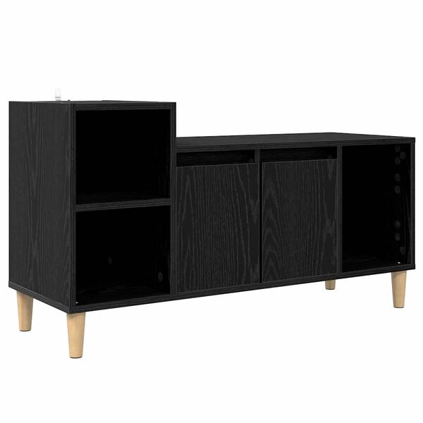 vidaXL Gabinete de TV Roble Negro 100 x 35 x 55 cm