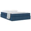 vidaXL Cama con almacenamiento y colchón Azul 140 x 190 cm Poliéster