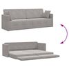 vidaXL Sof&aacute;-cama de piso 200cm Gris Claro Terciopelo