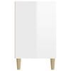 vidaXL Mueble zapatero madera contrachapada blanco brillo 102x36x60 cm