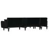 vidaXL Sof&aacute; cama en forma de L tela negro 275x140x70 cm