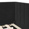 vidaXL Estructura de Cama Esquina con Colch&oacute;n 2 pcs Negro Terciopelo