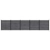 vidaXL Conjunto de valla 5 uds. 872 x 186 cm WPC y Aluminio Gris