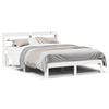 vidaXL Estructura de cama con cabecero sin colch&oacute;n blanco 140x190 cm
