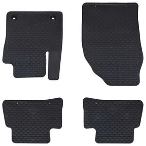 vidaXL Alfombrilla de Coche 4 pcs Negro TPE