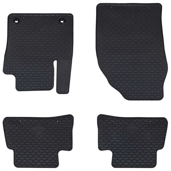 vidaXL Alfombrilla de Coche 4 pcs Negro TPE
