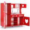 vidaXL Cocinita de juguete MDF roja 80x31x89 cm